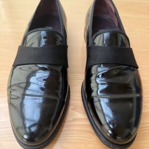 Salvatore Ferragamo Men’s Black Patent Leather Dress Loafer 12D